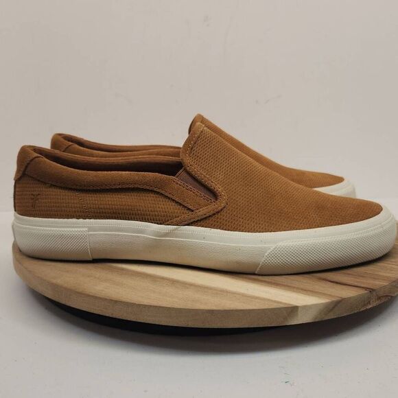 Frye Men\'s Ludlow Slip-On Sneaker Size 10 Wheat Brown 3480817 main image 4